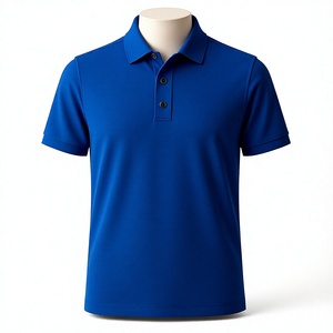 Chemise formelle à manches courtes pour homme, couleur unie, tricotée, boutonnée, coupe classique, bleu clair, respirante, polyester/coton, séchage rapide - Product Image 1