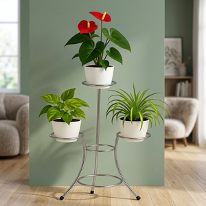 Luxury Modern Metal Plant Stand 3 Tier Flower <b>Pot</b> <b>Holder</b> Indoor Garden Display Rack - Product Image 5
