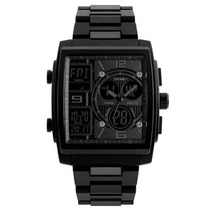 Reloj de Pulsera Multifuncional de Diseño Skmei 1274 para Estudiantes, Reloj Cuadrado Negro con Esfera Grande y Luminoso para Exteriores - Product Image 5