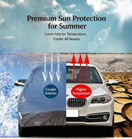 Tapis de voiture universels épais en Oxford noir, protection intégrale pour toutes les saisons, protection contre le soleil, la pluie et la grêle, protection intégrale du véhicule