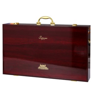 Handmade Chất lượng cao bằng gỗ rượu vang Hộp đàn Piano kết thúc 2 chai sơn Công suất bán buôn tùy chỉnh rỗng gỗ Tequila Whisky rượu sâm banh - Product Image 1