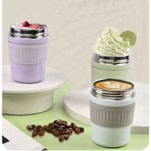Wholesale 350ml Insulated Coffee Tumbler <b>Mug</b> 304 Stainless Steel with Straw <b>Double</b> <b>Wall</b> Vacuum Thermal Customizable Design - Product Image 2