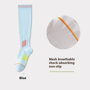 Phụ Nữ Của Chuyên Nghiệp Nén Đầu Gối Vớ Cao Thiết Kế Mới Dài Áp Lực Thoáng Khí Nylon Cho Mùa Hè Phòng Tập Thể Dục Vớ - Product Image 6