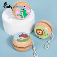 Meilleure vente en bois éducatif pour enfants coloré mignon Yo-Yo jouets en bois de hêtre Yo-Yo maternelle cadeau jouet pour enfants Z05235B