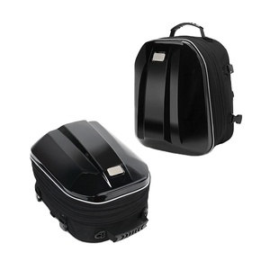 Sac de queue de moto étanche SUNGPO coque rigide extensible pour le rangement du siège arrière avec housse de pluie pour l'équitation casque de voyage sac à dos - Product Image 1