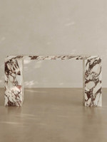 Table console d'entrée en marbre de luxe au prix d'usine, design élégant Calacatta Violet, meubles pour villa, salon et couloir