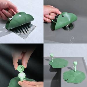 <span class=keywords><strong>Couvre</strong></span>-drain de <span class=keywords><strong>sol</strong></span> en silicone anti-odeur en forme de feuille de lotus, bouchon d'égout, couvercle scellé, style moderne et simple, dispositif de toilette imperméable et parfumé - Product Image 3