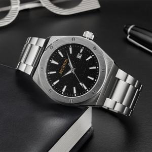 BESSERSON High Quality Luxury <b>Men's</b> <b>Quartz</b> <b>Watch</b> Custom Logo Star Dial Stainless Steel Band 20mm Width 42mm Diameter OEM Design - Product Image 2