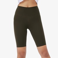 Shorts de sport taille haute élastique pour femme, compression yoga, gym, course, contrôle du ventre, cyclisme, séchage rapide