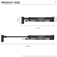 RIDERACE-Pompe à air pour vélo de montagne, accessoire léger en alliage d'aluminium, accessoire de cyclisme, 120PSI