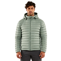 Doudoune personnalisée légère pour homme, chaude, à capuche, en duvet de canard, avec fermeture éclair, pour l'hiver