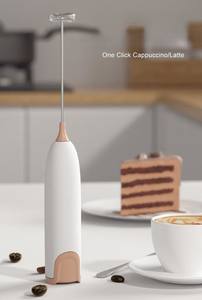 Lot de 2 mousseurs électroniques en acier inoxydable pour cappuccino, café et lait à la main avec fouet à oeufs. - Product Image 2