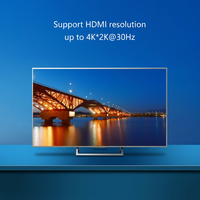 Divisor Mini DP a HDMI 4K, Carcasa de ABS, Convertidor Mini DisplayPort Macho a HDMI Hembra, Compatible con 3D HDCP1.4 para Laptop y Proyector