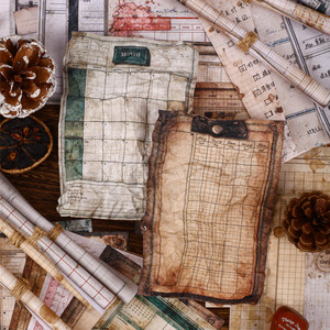 330 feuilles par paquet, papier artisanal, série calendrier, éléments décoratifs vintage DIY - Product Image 1