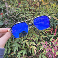 Lunettes Photochromiques Homme Photogray Lunette Bleu Anti-Lumière TR90 Alliage Double Pont Noir Argent