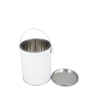 Wholesale Support Customized Paint Container Paint Cans With Open Lid And Plastic Handle
