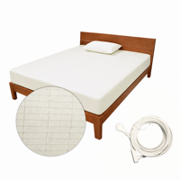 Drap de mise à la terre blanc en coton biologique 95% et fibre d'argent 5%, drap de lit conducteur pour un meilleur sommeil et le soulagement des inflammations