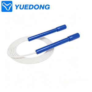 Yuedong Vente en gros <span class=keywords><strong>Corde</strong></span> à <span class=keywords><strong>sauter</strong></span> en PVC de qualité avec poignée antidérapante de 4 mm, longueur réglable, unisexe, avec logo personnalisé - Product Image 2