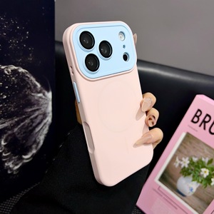 Coque pour iPhone 16 Pro Max, film protecteur d'objectif en silicone liquide mat avec blocage de couleur, coque de téléphone antichoc - Product Image 4