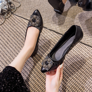 Y <span class=keywords><strong>scarpe</strong></span> basse da <span class=keywords><strong>donna</strong></span> con fibbia quadrata da <span class=keywords><strong>43</strong></span> Plus Size a punta singole morbide con piedi larghi da <span class=keywords><strong>donna</strong></span> - Product Image 6