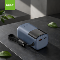 Batteries externes personnalisées grande capacité avec écran LCD numérique, charge rapide rétractable PD 100W, vente en gros, 20000mAh