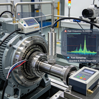 Transmitter Getaran Frekuensi Tinggi Industri 10-5000Hz IP65 ±16g Sensor RS485 3-Axis untuk Pemantauan Kerusakan Gearbox