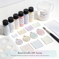 Poudre de Pigment Nacré JSYA Mica CAS 63-45-3 Guangdong pour Résine Époxy, Colle Cristalline, Colorant pour Slime, Artisanat en Résine DIY
