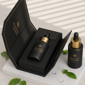30 ml Hair Body Facial Oil Serum <b>Bottle</b> Flat Shoulder Essence Cylinder <b>Glass</b> <b>Dropper</b> <b>Bottle</b> Packaging Gift Box - Product Image 5