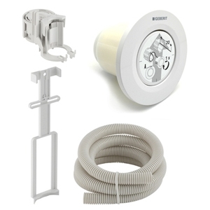 Controllo Pneumatico per Valvola di Scarico Unica Plus a Pulsante Singolo Bianca - Product Image 1