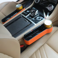 Boîte de rangement moderne en cuir pour l'espace entre les sièges de voiture et organisateur de fentes, accessoire de voiture multifonctionnel