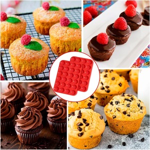 <span class=keywords><strong>Molde</strong></span> <span class=keywords><strong>de</strong></span> Silicona para 24 Muffins, 13 x 8.9 x 0.7 Pulgadas, Antiadherente, para Mini Muffins, Cupcakes, Chocolate, Libre <span class=keywords><strong>de</strong></span> BPA - Product Image 3