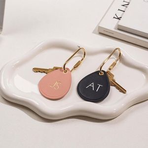 Spot Drop Shaped Car Keychain with Metal Buckle <b>Charm</b> <b>Keyring</b> Pendant Personalized Laser Engraved Letter Keychain - Product Image 4