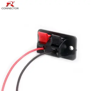 Audio Speaker Wiring Iron Pin Clamp Mini 2PIN WP Press Push Cable Speaker Amplifier Spring Loaded Connector Terminal Block