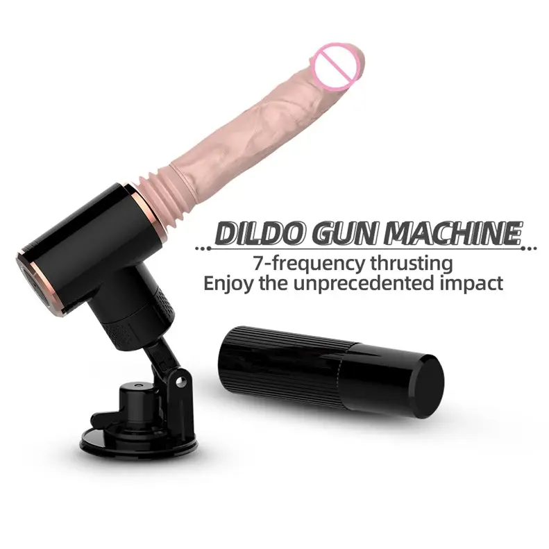 Oplaadbare 7 Stuwmodi Met Zuigbasis En Verwarming Pistool Siliconen Dildo 'S Sex Machine Realistische Penis Seksspeeltjes Voor Vrouw %