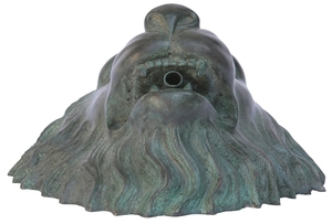 Statua della parete del beccuccio della testa di leone in resina. Decorazione giardino esterno resina artigianato in resina - Product Image 2