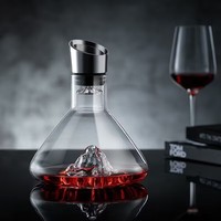 Verseur de vin à bulle intégré en verre cristal soufflé à la main Décanteur de vin rouge de montagne unique avec aérateur