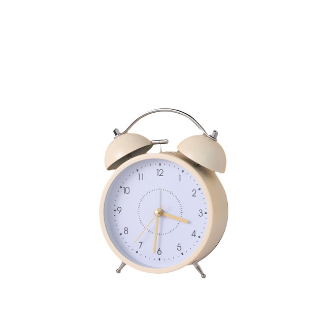 Minimalist Fashion Small Metal Alarm Clock Backlight Cute Modern Design for Students Children Personalized Desktop Bedside Use