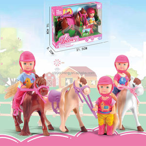 En Stock, mini juego de <span class=keywords><strong>muñecas</strong></span> de 4,5 pulgadas, Noria, barco pirata, casa de mascotas, cachorro embarazada, muñeca de moda DIY para niña - Product Image 1