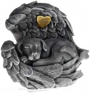 Urne funéraire en <span class=keywords><strong>pierre</strong></span> pour chien, cadeau commémoratif pour animaux de compagnie, condoléances pour la perte d'un animal, logo personnalisé, taille moyenne - Product Image 1