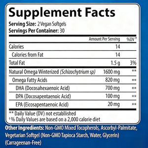 อาหารเสริมโอเมก้า <span class=keywords><strong>3</strong></span> สำหรับคนทานมังสวิรัติ  โอเมก้า <span class=keywords><strong>3</strong></span> จากสาหร่าย  อาหารเสริมกรดไขมันโอเมก้า <span class=keywords><strong>3</strong></span> จากพืช - Product Image 2