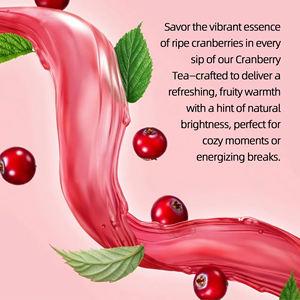 Té Herbal OEM Cranberry Cleanse con Arándanos e Hibisco para el Bienestar, Orgánico, Natural, Vegano, Sin OMG, 10 Bolsitas de Té de 5g Cada Una, por Caja - Product Image 3