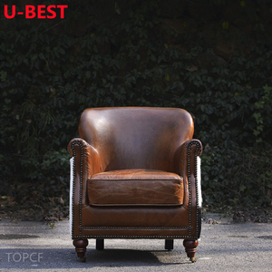 <span class=keywords><strong>Fauteuil</strong></span> en cuir coloré de luxe U-Best, style américain antique, canapé en cuir <span class=keywords><strong>patchwork</strong></span>, <span class=keywords><strong>fauteuil</strong></span> à cigares à vendre - Product Image 1