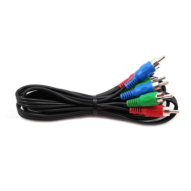 YPbPr Component 5RCA Video Male RGB Cable Non-Shielded for Multimedia Use for Ypbpr AV Matrix TV Monitor DVD Blu-Ray