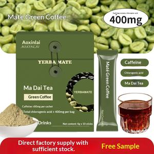 Yerba <span class=keywords><strong>Mate</strong></span> Brasileña y Café Verde Liofilizado, Café Negro <span class=keywords><strong>Sin</strong></span> Azúcar, <span class=keywords><strong>Sin</strong></span> Grasa, Alto en Cafeína con Inulina y Oligomaltoz, en Caja - Product Image 3