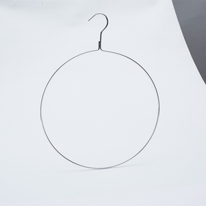 PVC nhúng chống trượt ARC lớn 14inch quần áo Móc áo treo móc trackless đen hình tròn Quần lót bikini kim loại móc áo - Product Image 3