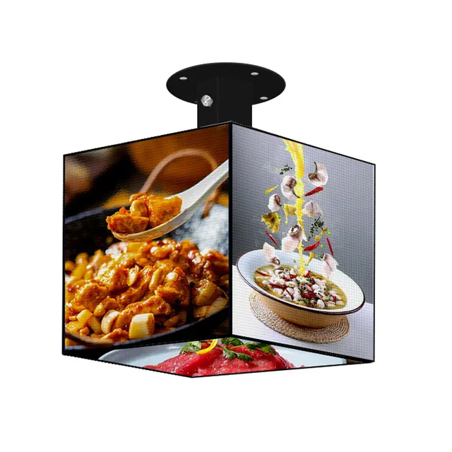 P2.5 Indoor Indoor LED Cube Display Screen Panel Creative Multi-Color 5-Sided Advertising Video Media Elevator Digital Poster