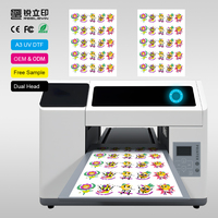 Impresora de Inyección de Tinta UV DTF a Precio de Fábrica, Cabezal de Impresión Dual XP600, Máquina de Impresión Plana A3 para Pequeñas Empresas