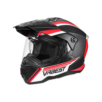 Nouveau casque de moto intégral personnalisable en mousse ABS homologué ECE toutes saisons à libération rapide avec double visière pour motocross, dirtbike et VTT