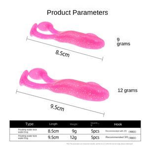 Shark Man DR39 Paquete <span class=keywords><strong>de</strong></span> 5 señuelos flotantes <span class=keywords><strong>de</strong></span> plástico suave con forma <span class=keywords><strong>de</strong></span> <span class=keywords><strong>rana</strong></span> para pesca <span class=keywords><strong>de</strong></span> bagre, lubina y trucha en agua dulce - Product Image 3