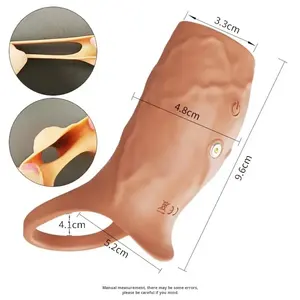 Paar-Vergrößerungs- und Verdickungs-Vibrationsring zur Verzögerung der Ejakulation USB-Penis-Massagegerät Flüssigsilikon-Vibrationsring - Product Image 2
